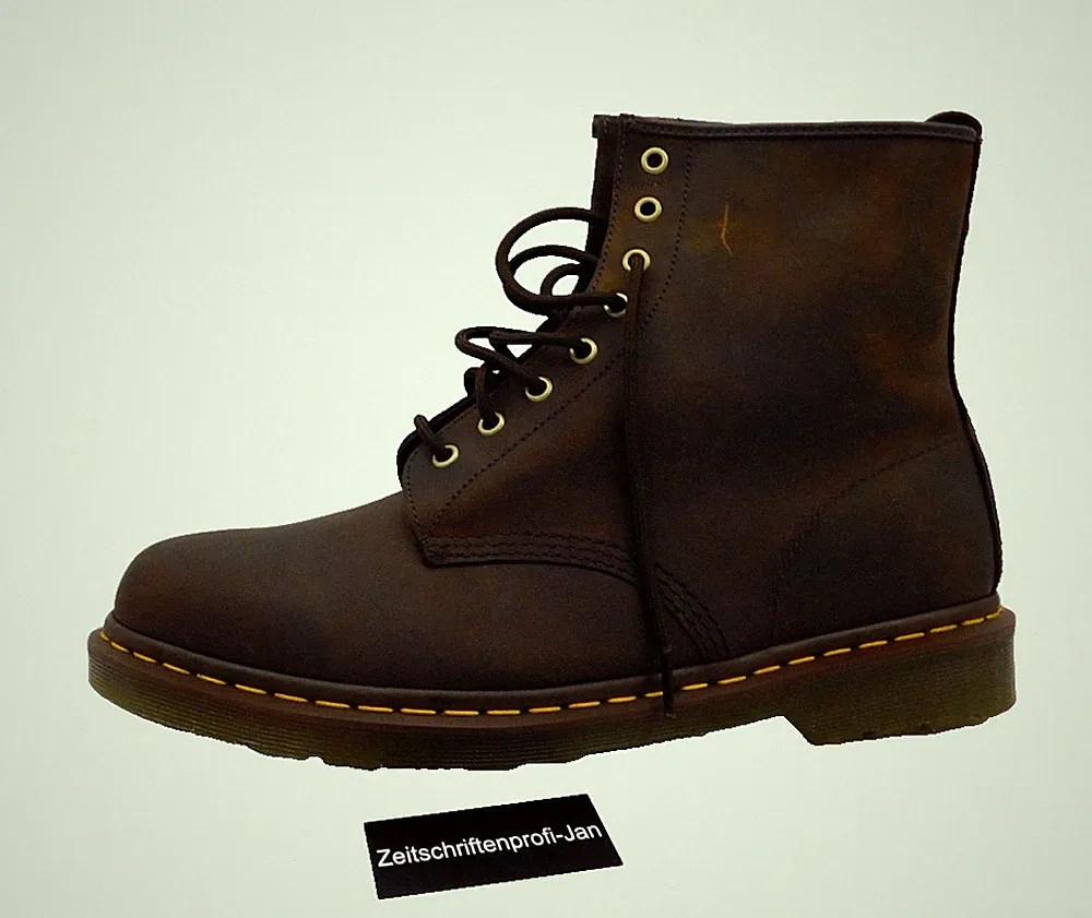 Dr.Martens Herren 8-Loch Stiefel 1460 Gaucho Crazy Horse dunkelbraun Gr.46