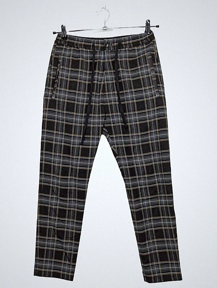 DRYKORN Herren Jogginghose Kariert Schwarz Gr. 40 Casual