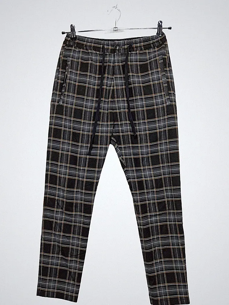 DRYKORN Herren Jogginghose Kariert Schwarz Gr. 40 Casual