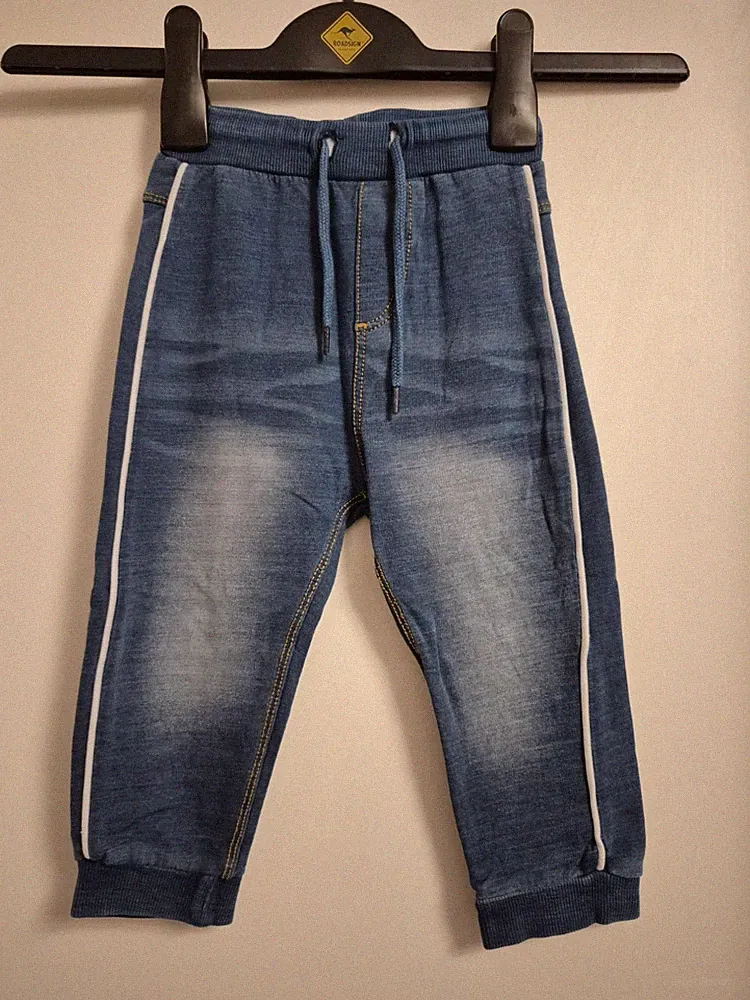 dünne Sweat Jogginghose Größe 86 blau Jeansoptik Jogging Hose Topomini Family