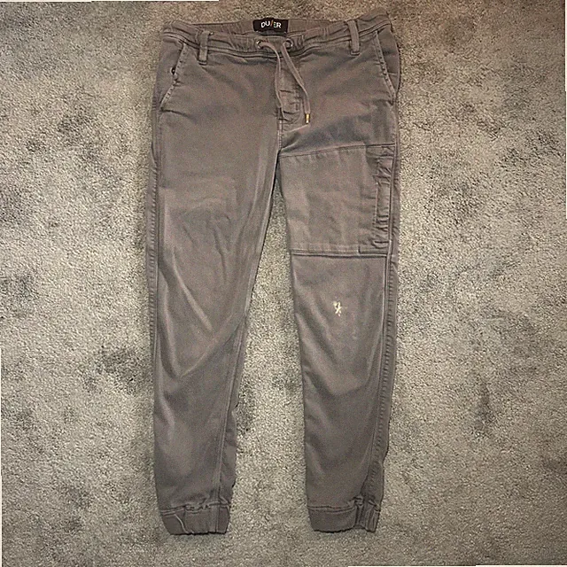DUER N2X Slim Jogger Pants Mens 32x29 (Fit 32x27) Grey Performance Commuter