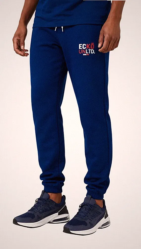 Ecko Unltd Herren Jogginghose Joggers Sweatpants Baumwollmix Schwarz Grau