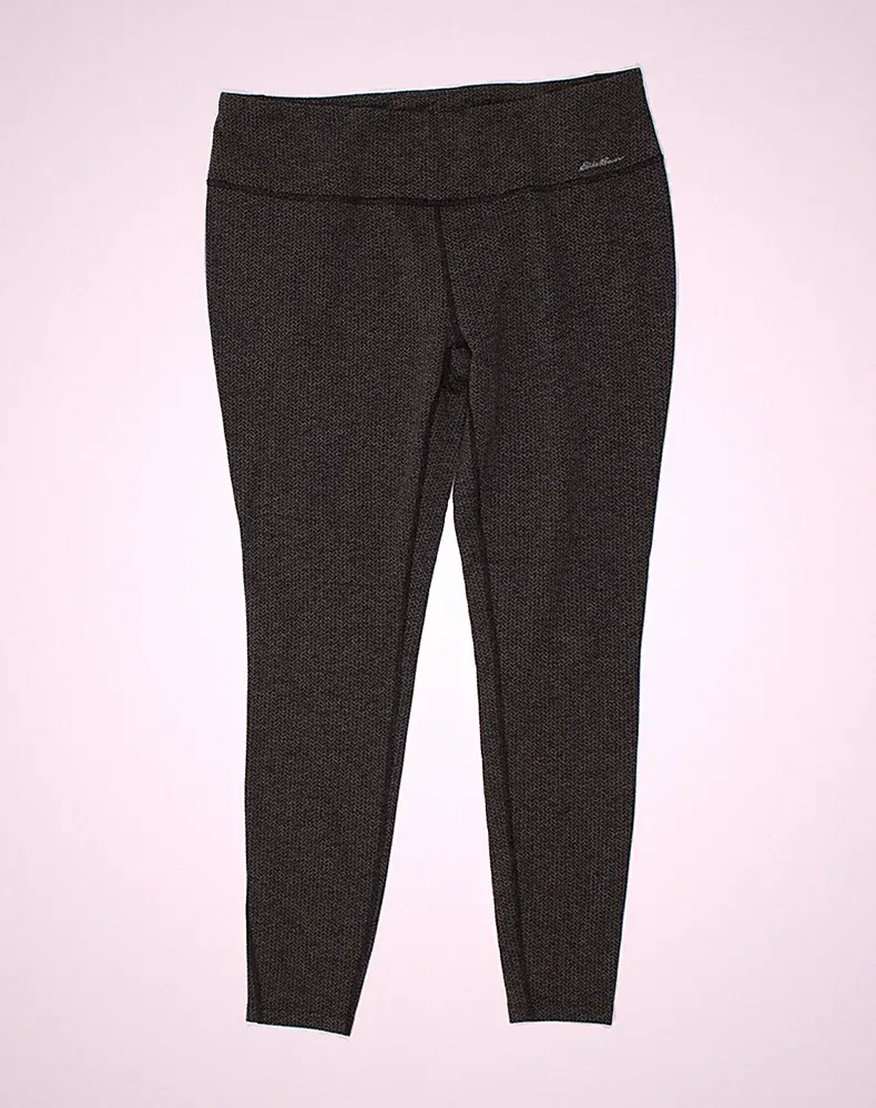 EDDIE BAUER Damen Leggings UK 18 XL dunkelblau Fischgrät Polyester BE00