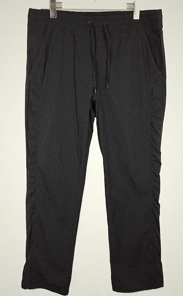 Eddie Bauer Hose Damen Groß Hineinschlüpfen Schnüre Gestreift Jogginghose