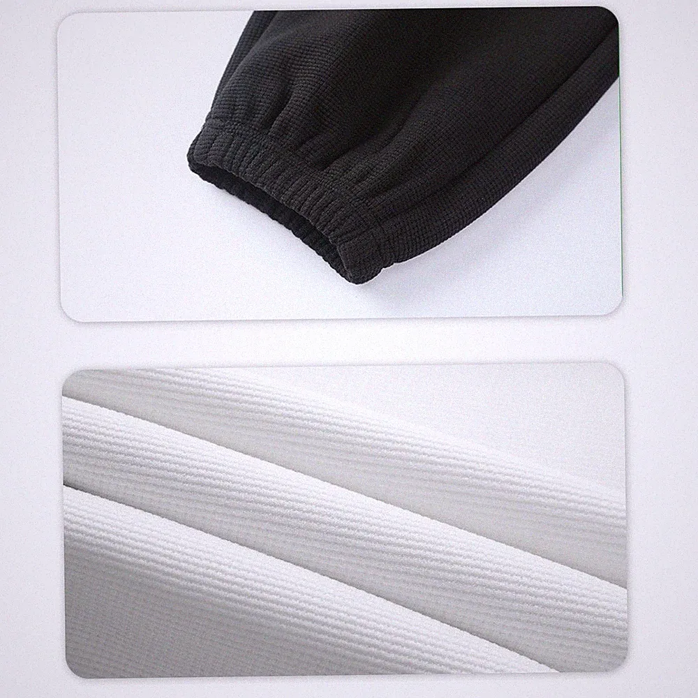 Einfarbig Kariert Polyester Jogginghose Herren Freizeit Lockere Passform Volle L
