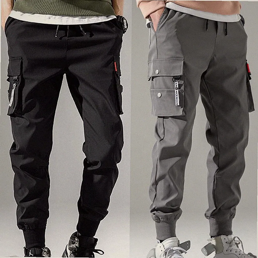 Einfarbige Herren Jogginghose Hose mit Hop und mehreren