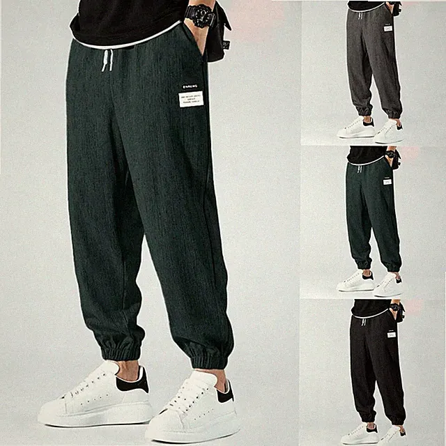 Einfarbige Jogginghose Herren Distressed Sweatpants 95% Polyester 5% Elasthan