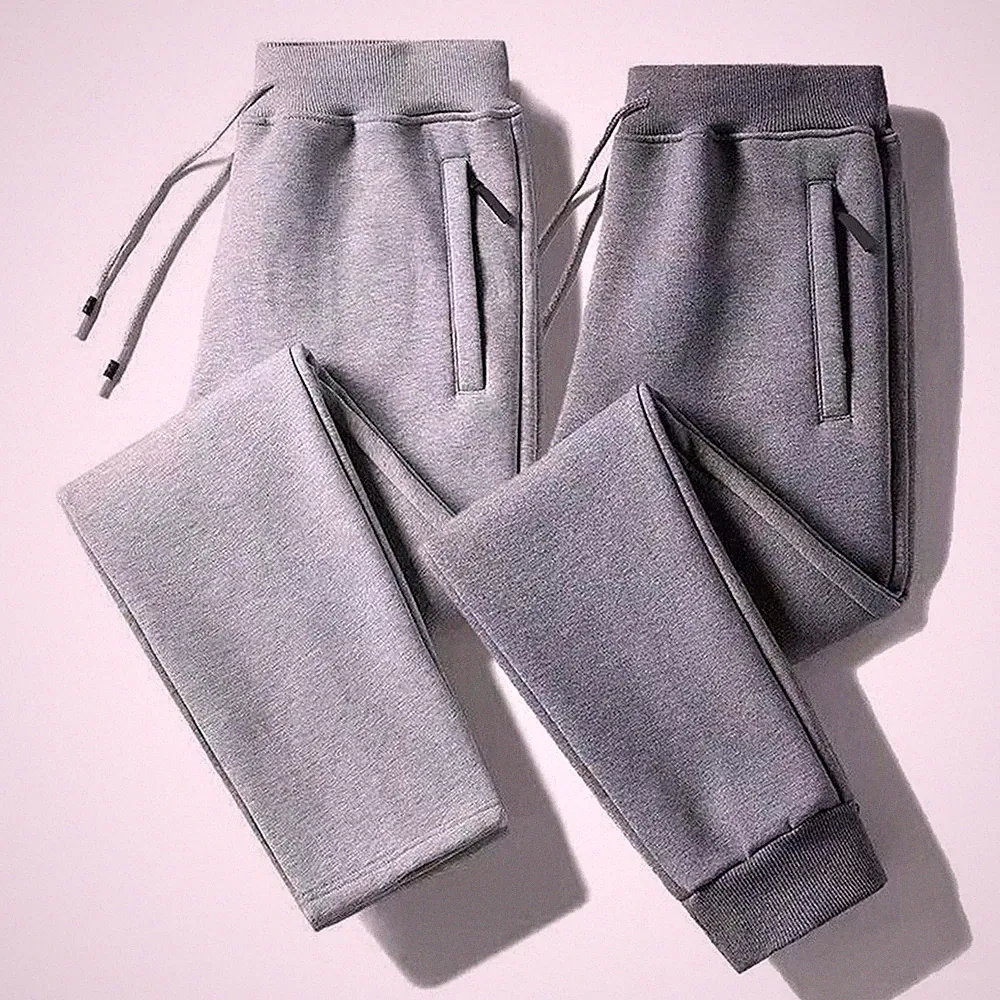 Einfarbige Polyester Herren Jogginghose Loose Fit Gerades Bein für FREIZEIT