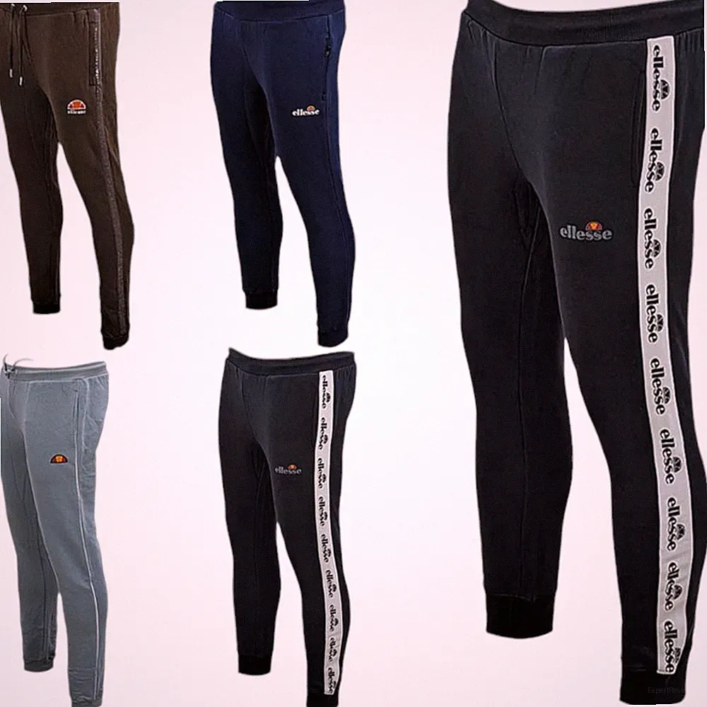 ELLESSE Herren Jogginghose Fleece Sweatpants Hose Freizeit Bündchen Gym...