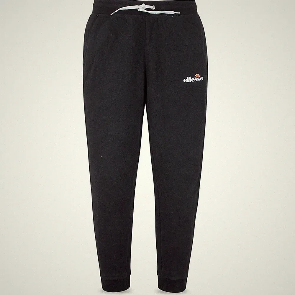 ellesse Herren Jogginghose Größe L Schwarz Freizeit Gummibund Logo
