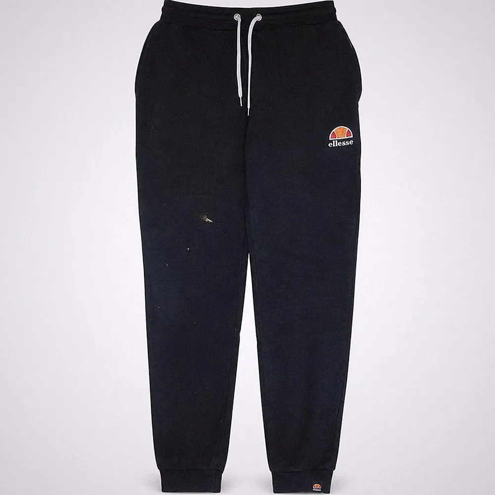 ellesse Herren Jogginghose Größe M Schwarz Freizeit Gummibund Logo