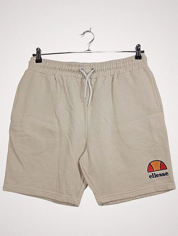 ellesse Herren Sweatshorts Kurze Jogginghose Beige Gr. M