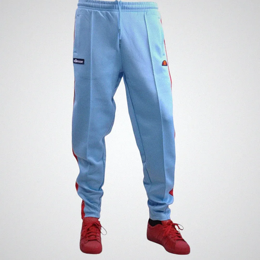 ELLESSE JET PANT SHA06417 Herren Jogginghose Freizeit Blau Poly Jogger Trainingshose