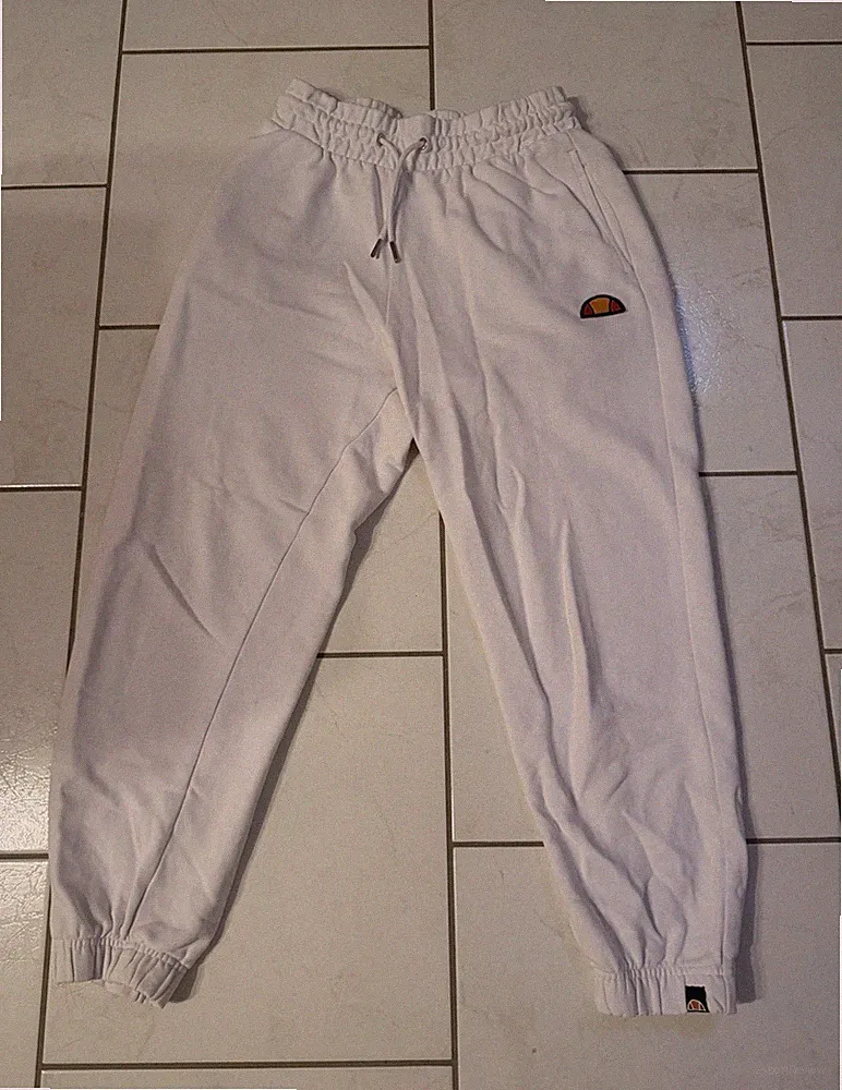 ellesse Jogginghose Weiß XS Baumwolle elastischer Bund
