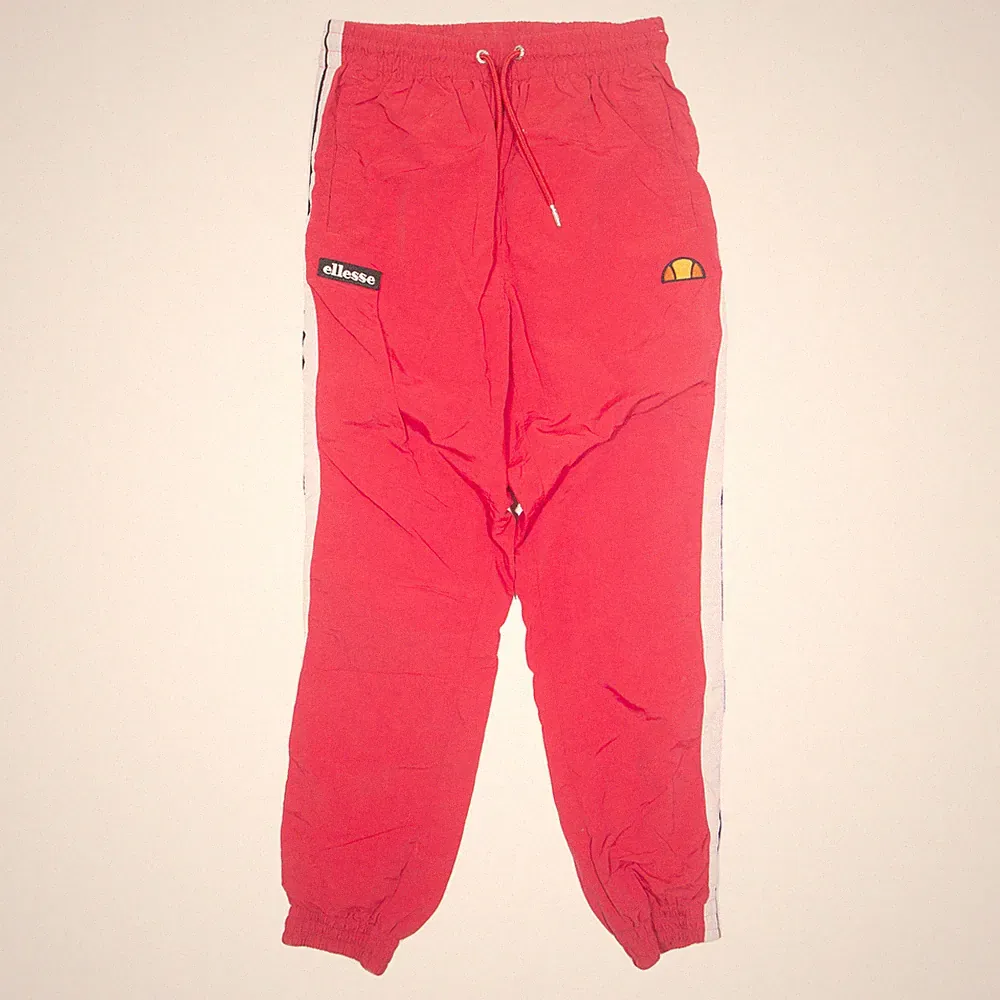 ELLESSE Mesh-Futter Herren Trainingshose Rot Schmal zulaufend XS W27 L28