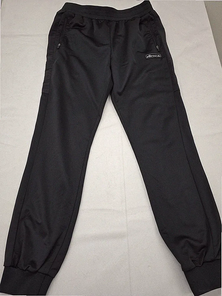 Ellesse Montpellier Schwarz Fleece Jogginghose L Herren Tapered Kordelzug