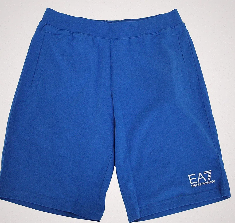 Emporio Armani EA7 Kurze Jogginghose Sweat Pants Shorts Größe 2XL XXL Blau Blue