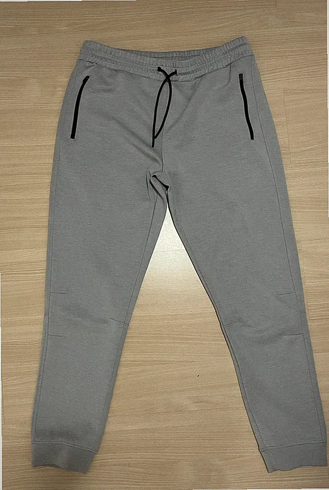 ENERGETICS Herren Jogginghose Grau L mit Schnürung & Reißverschlusstaschen