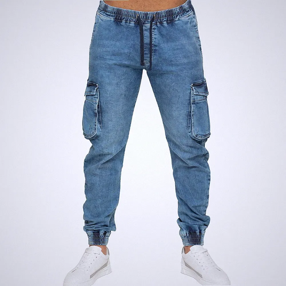 Enzo Cargohose Herren Combat Jogginghose Gummibund Military Camo Hose