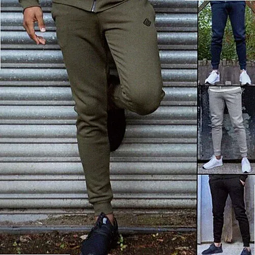 Enzo Herren Fleece Mit Bündchen Jogginghose Slim Fit Jogginghose Sweatpants Hose