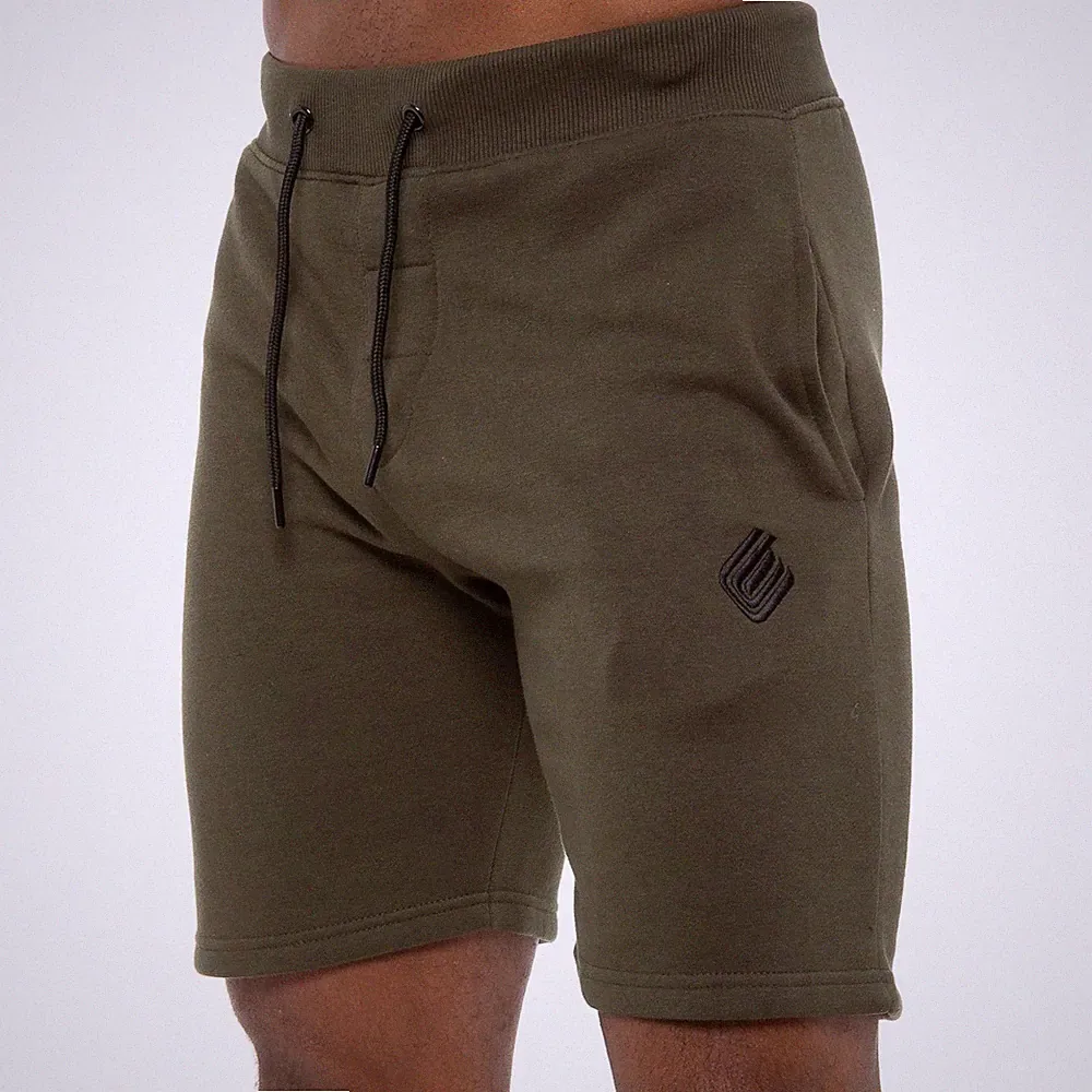 Enzo Herren Fleece Shorts Lauf Jogginghose Gym Gummibund halbe Hose