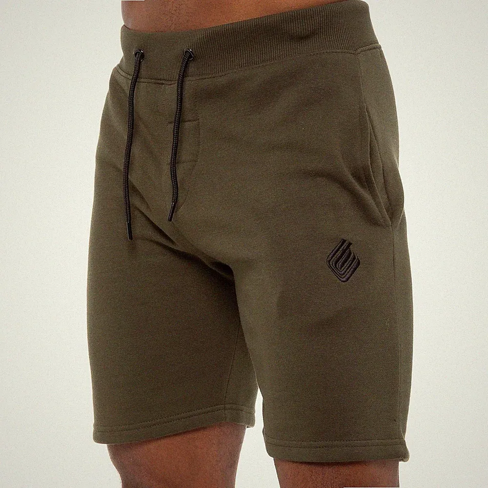 Enzo Herren Fleece Shorts Lauf Jogginghose Gym Gummibund halbe Hose