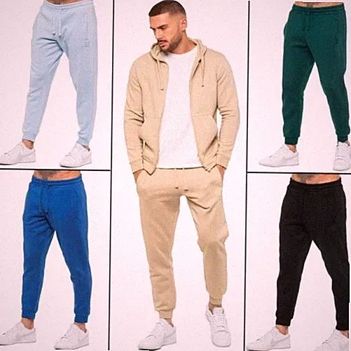 Enzo Herren Jogger Regular Fit Fleece Trainingshose 71 cm Innenbein Taschen