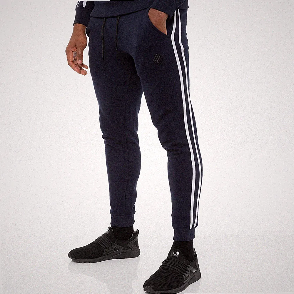 Enzo Herren Jogginghose Gestreift Jogginganzug Fitness SPORTS Vlies