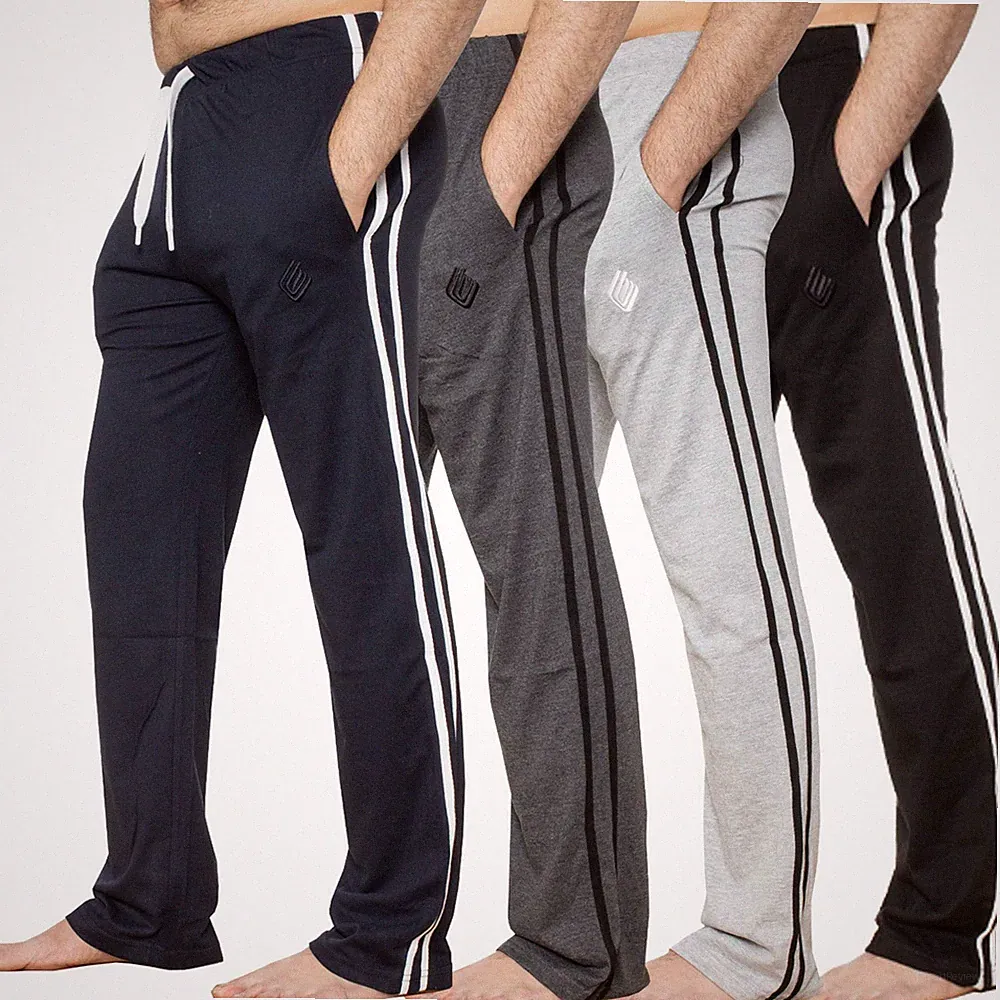Enzo Herren Schlafanzug Pyjama Hose Loungewear Freizeithose Streifen Jerseyhose