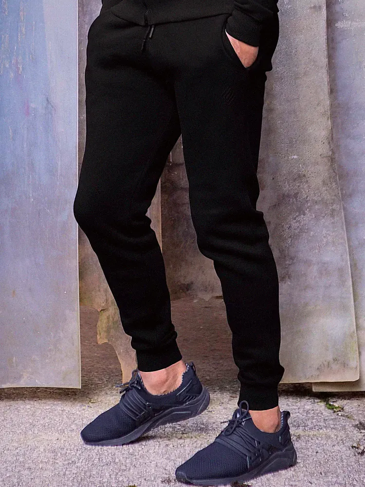 Enzo Herren Slim Jogginghose Vlies Bündchen Trainingshose Track Jogginghose Hose