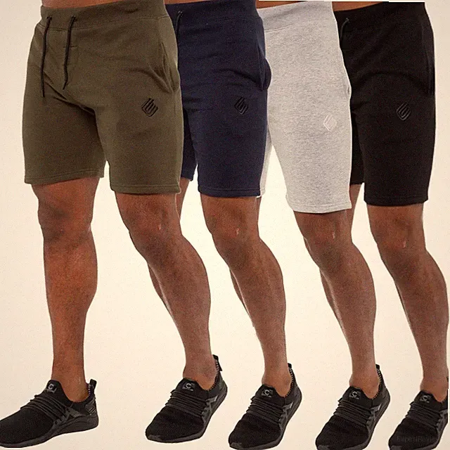 Enzo Herren Trainingsshorts Lauf Jogging Fleece Halbhose Kordelzug