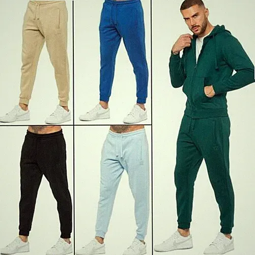 Enzo Jogginghose Herren Freizeit Regular Fit Sport Vlies Bündchen Hose