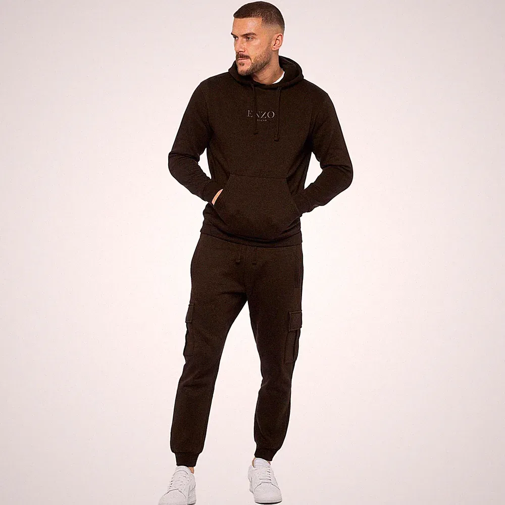 Enzo Trainingsanzug Set Herren Regular Fit Hoodie Jogginghose 2-teilig