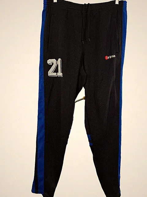 Erima Trainingshose schwarz Polyester 44-46 in Bundweite 31L Vintage 2000er Herren