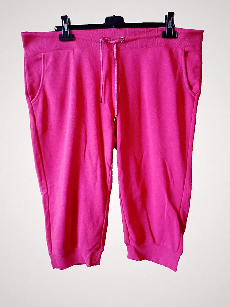 ESMARA, Jogginghose, 3/4 lang, rot, Gr. 48/50 o. XL, flex. Bund, Taschen