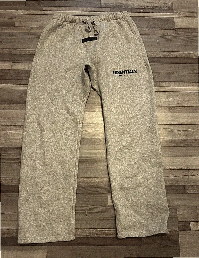 Essentials Fear of God Herren Jogginghose Grau L elastischer Bund Zugband