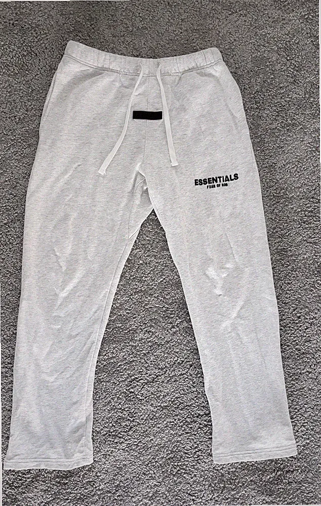 Essentials Fear of God Herren Jogginghose Grau S Logo Baumwolle Zugband Bund