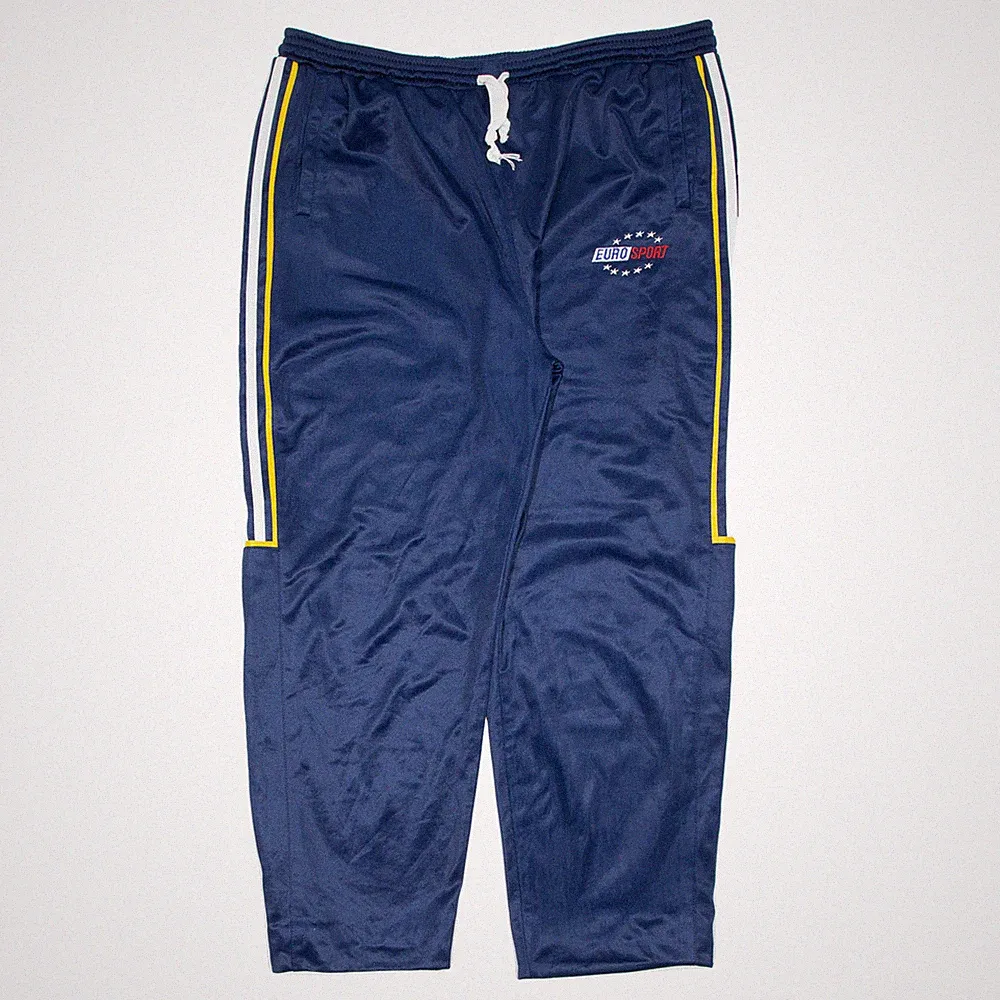 EURO SPORTS Herren Trainingshosen Blau Wide-Leg XL W37 L27