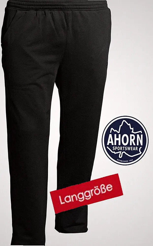 EXTRA LANG Ahorn Jogginghose L - 50/52 BIS 4XL - 64/66 Übergröße Schwarz
