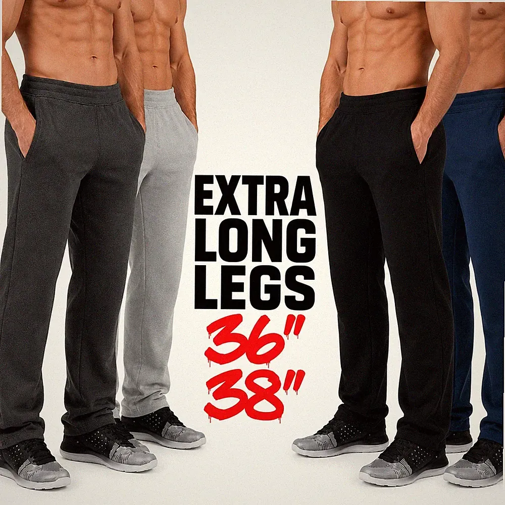 EXTRA LANGE Fleece Sweathose Hose Turnhose Jogging Jogger Laufen Herren