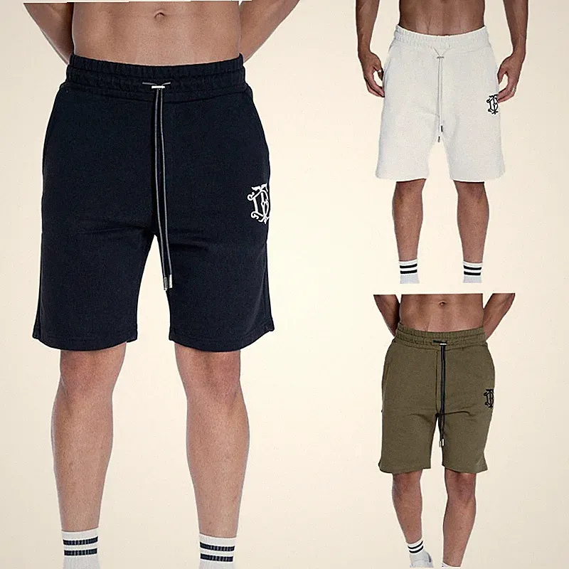 FAIRDIM Herren Bermuda Shorts Sommer Strand Jogger Baumwolle Sweat Gym Yoga Halb Hose
