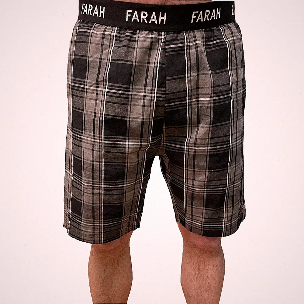 Farah Herren Briggs Elasticated Checked Sweatshorts Jogginghose Lounge Shorts - XXL