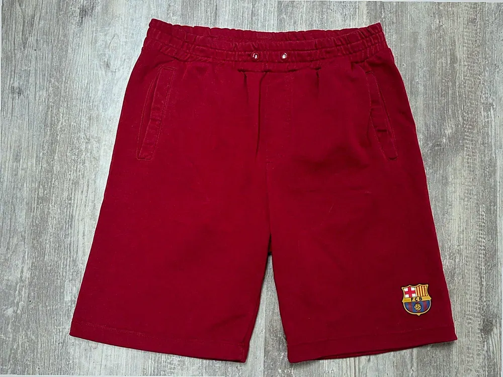FC Barcelona Store Herren Training Jogging Hose Bermuda Bordeaux Gr. S Neuwertig