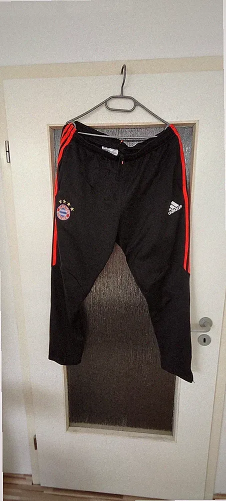 FC.Bayern München Jogginghose Schwarz/Orange Adidas Gr.XL Gebraucht
