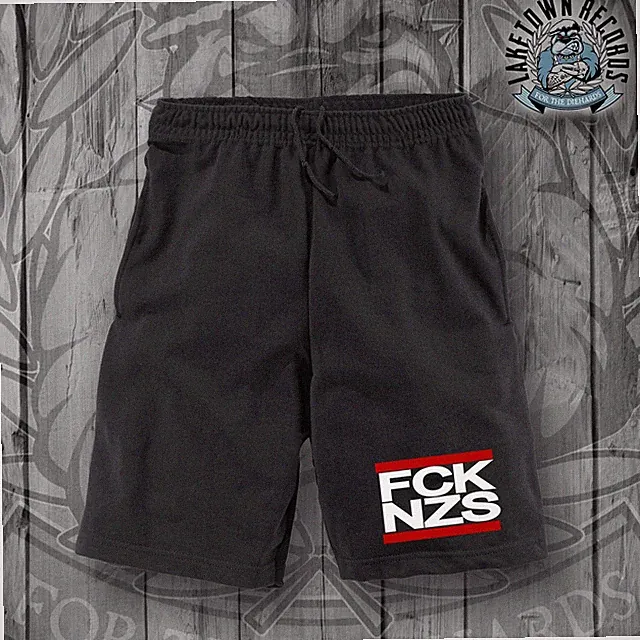 FCK NZS Shorts NEU S-XXL Punk Kurze Jogging Hose Punkrock FCK AFD Gegen Nazis