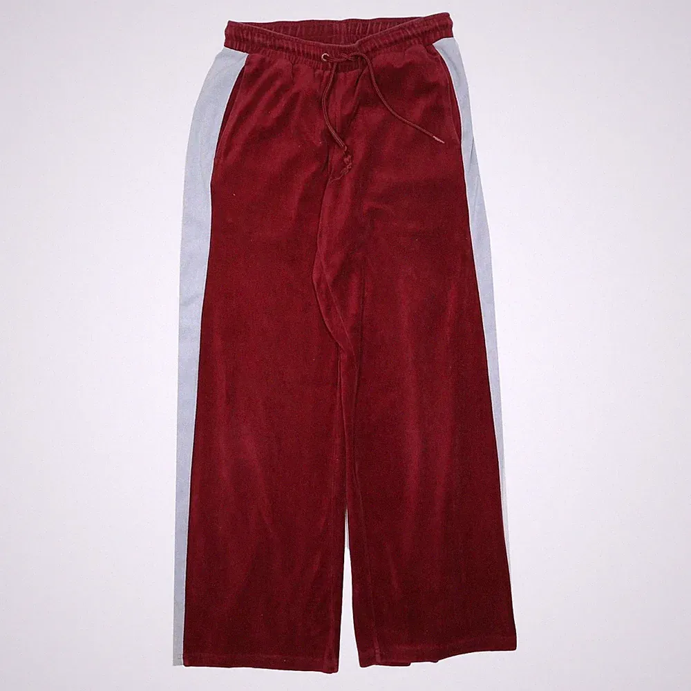 FILA Herren Jogginghose Bordeaux & Weiß S W28 L28 aus Baumwollmischung