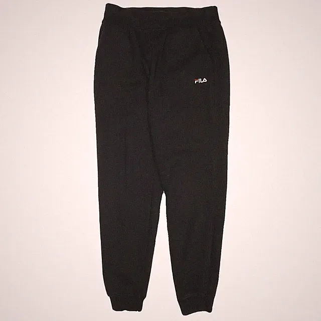 FILA Herren Jogginghose Schwarz Größe S W28 L28 Schlanker Schnitt Eng Zulaufend