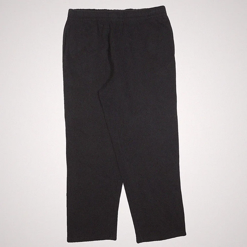 FILA Herren Jogginghose Schwarz L W36 L30 Regular Jeans Baumwollmischung Komfort