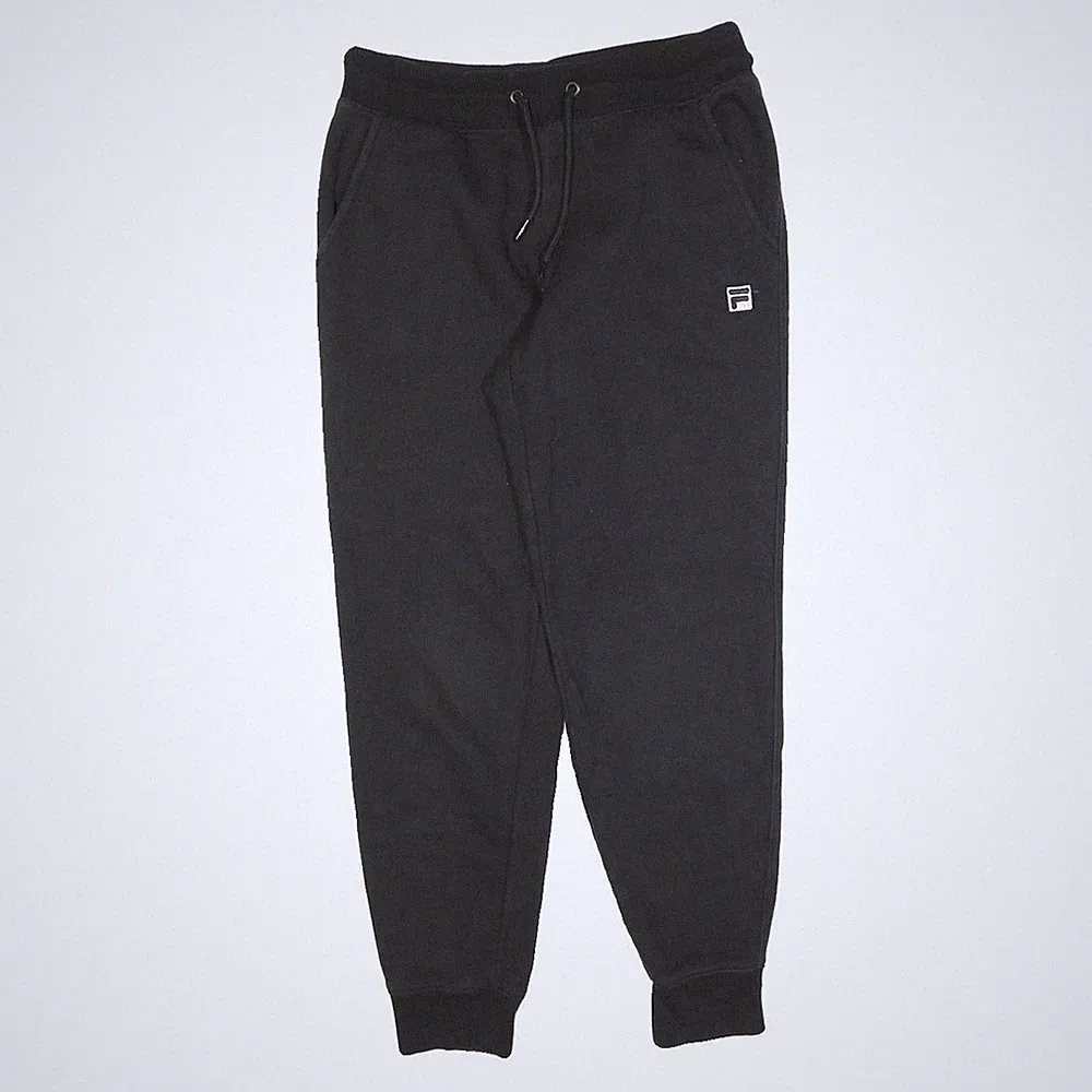 FILA Herren Jogginghose Schwarz Schlank Konisch S W28 L26 Baumwollmischung Logo