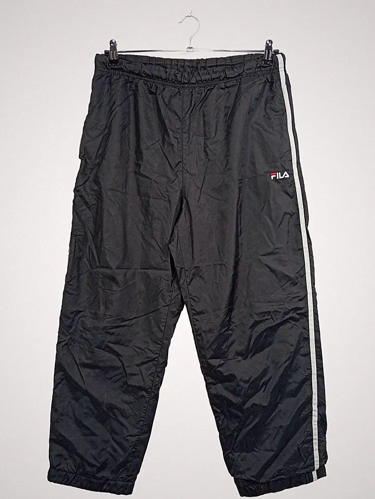 FILA Herren Jogginghose Trainingshose Schwarz Gr. 52 XL Seitenstreifen
